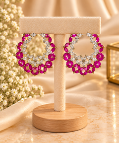 Pink Crystal Earrings