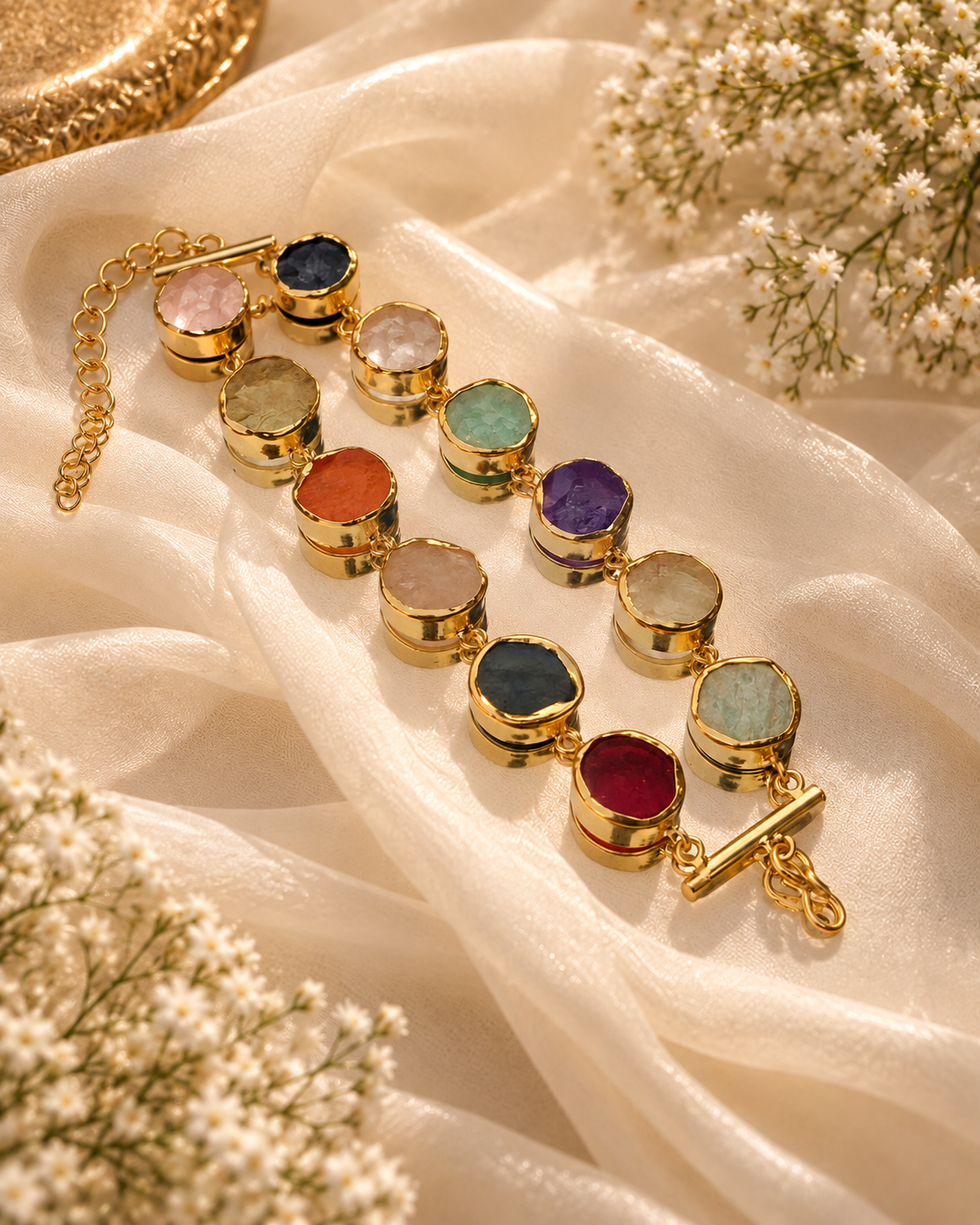 Gemstone Mosaic Bracelet