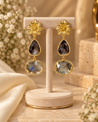 Golden Petal Luxe Earrings