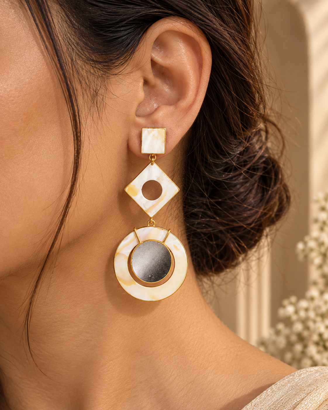 Ivory Muse Statement Earrings