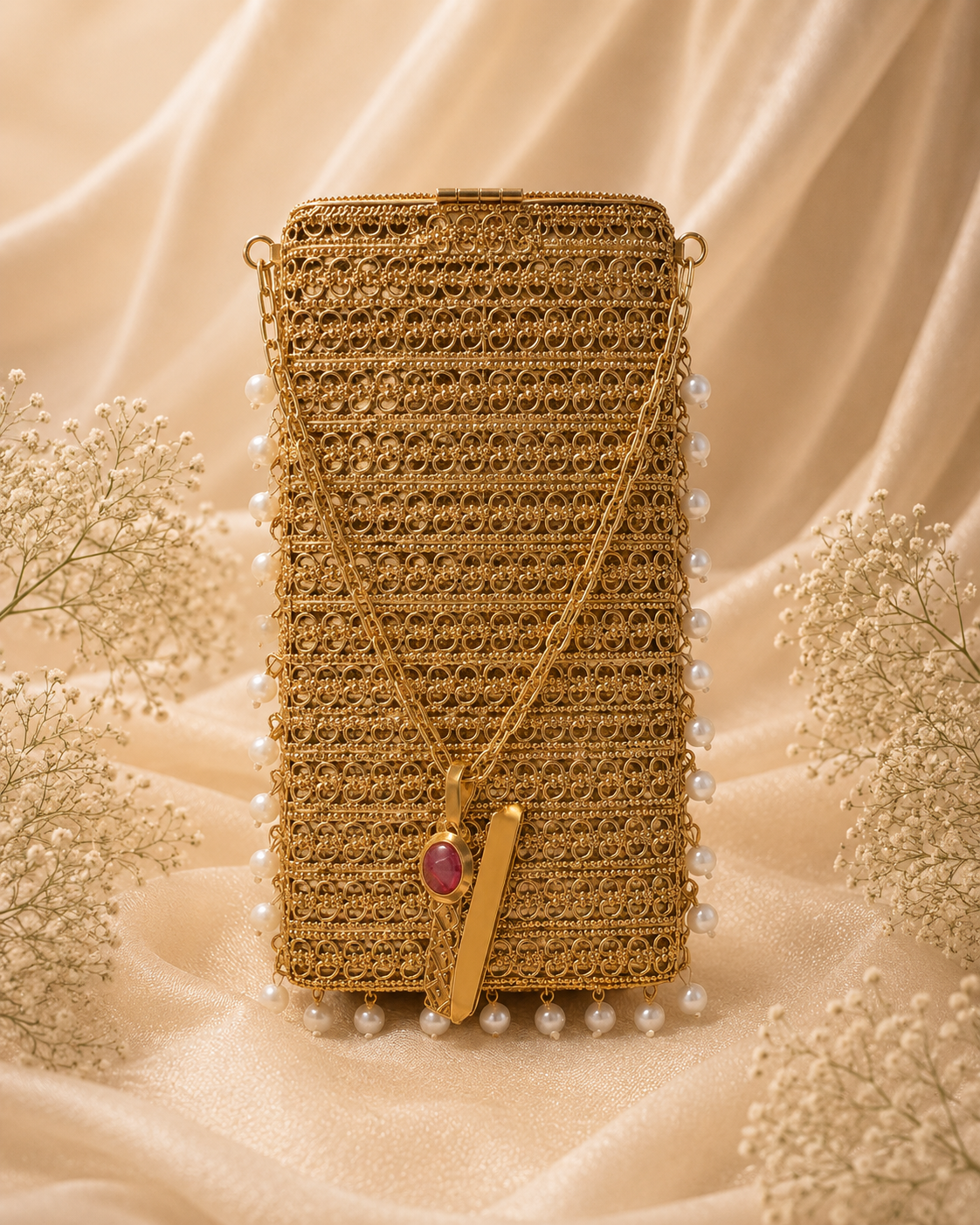 Antique Opulence mobile clutch