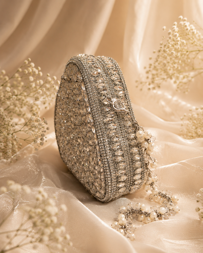 Silver Sparkle clutch [medium ]