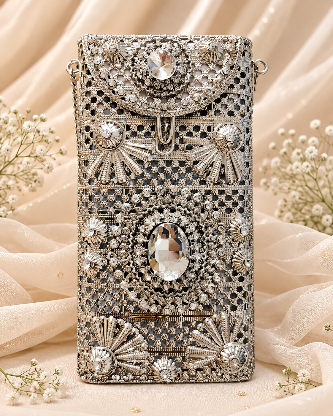 Rajwada Shimmer Clutch[mobile clutch]