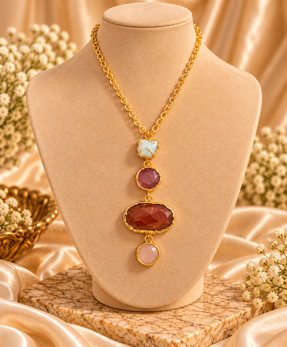 Ruby Cascade Luxe Choker