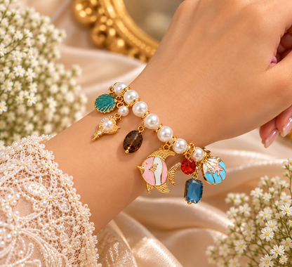 Pearl Charm Bracelet