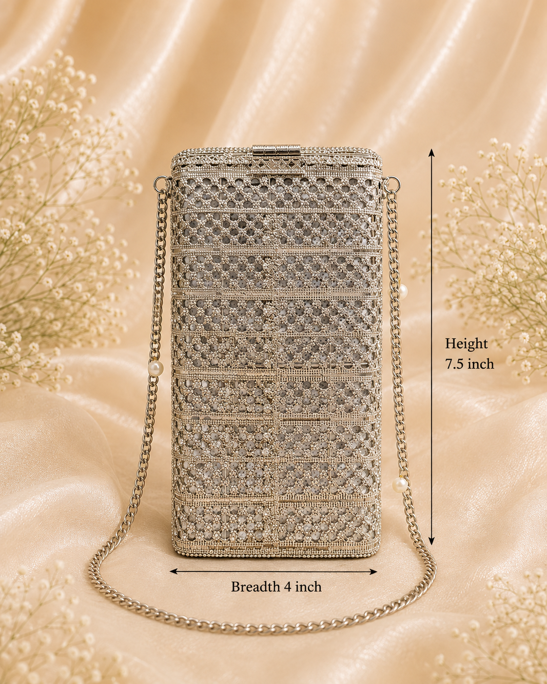 Rajwada Shimmer Clutch[mobile clutch]