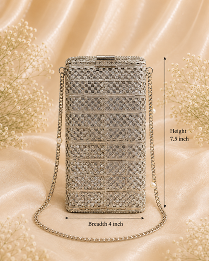 Rajwada Shimmer Clutch[mobile clutch]
