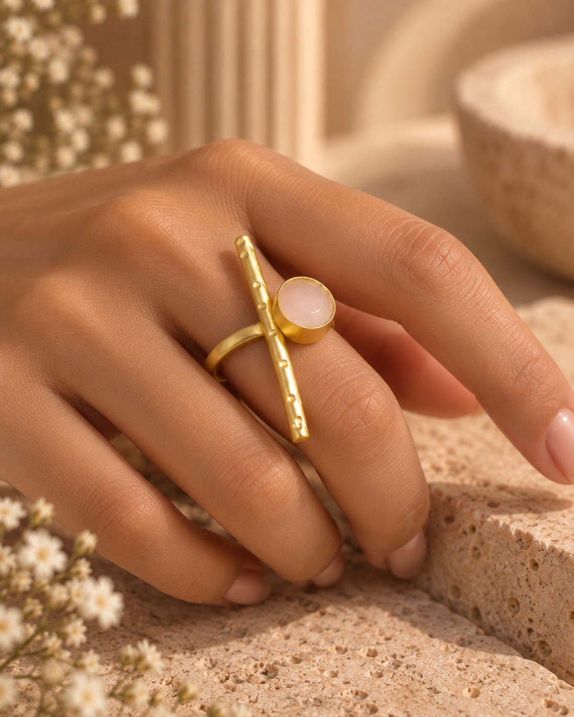 Minimalist Moonstone Ring