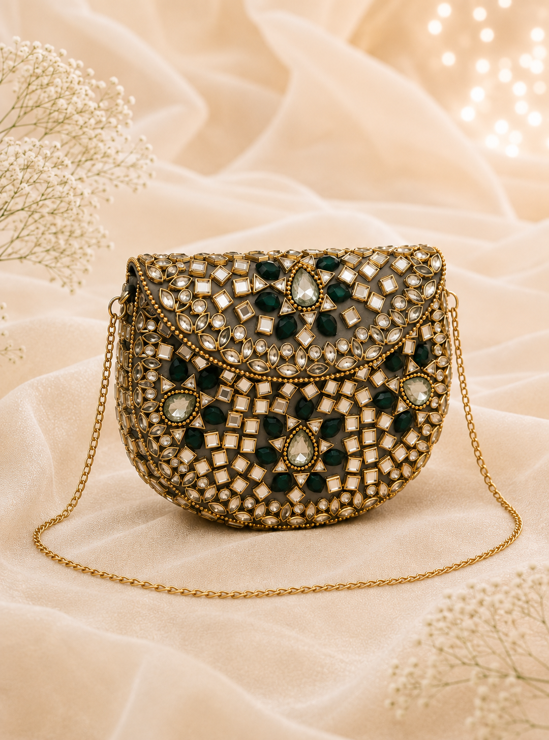 Grey Kundan Luxe [Medium]