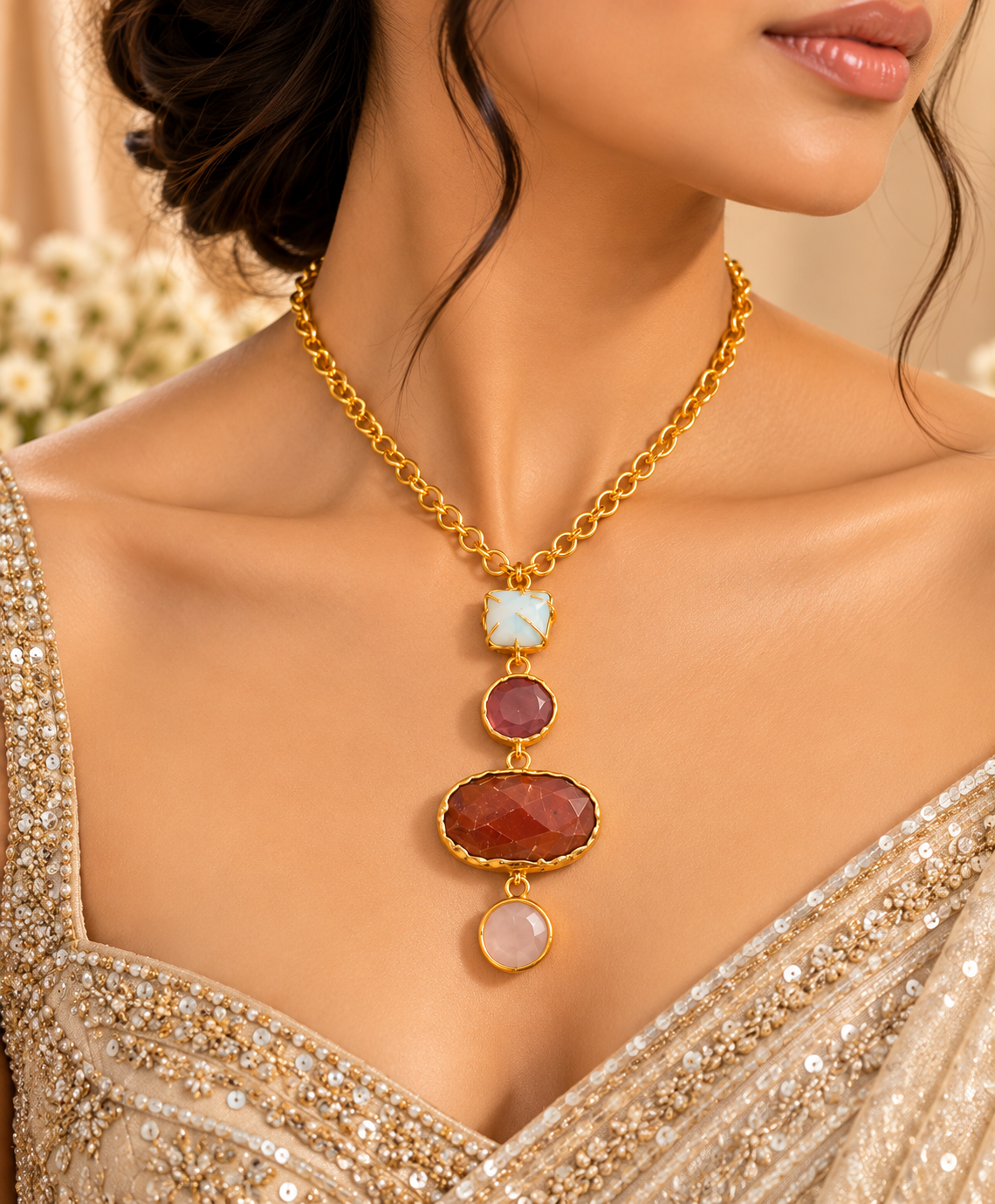 Ruby Cascade Luxe Choker