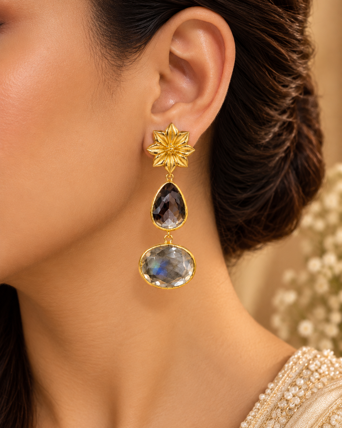 Golden Petal Luxe Earrings