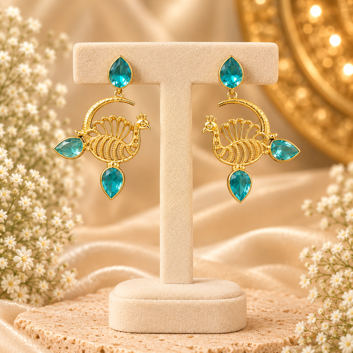 Peacock Moon Magic Earrings