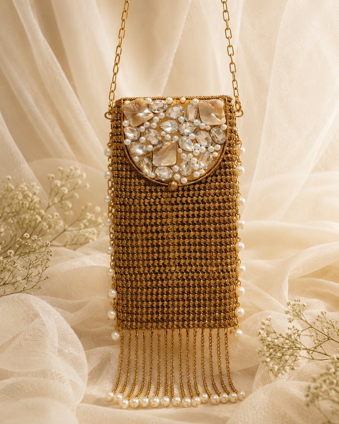 Antique Royale mobile clutch