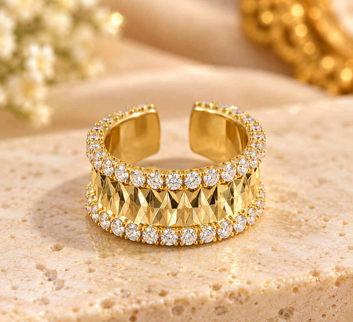 Triangle Diamond Ring