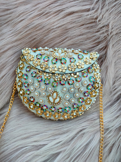 Gulbahar Kundan Clutch ( Medium)