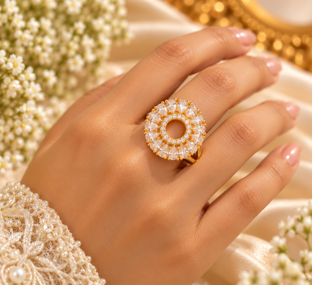 Golden Halo Ring