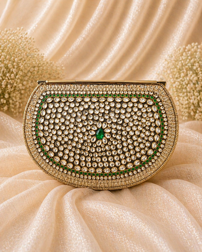 Shehzadi Emerald Arc Clutch (big )