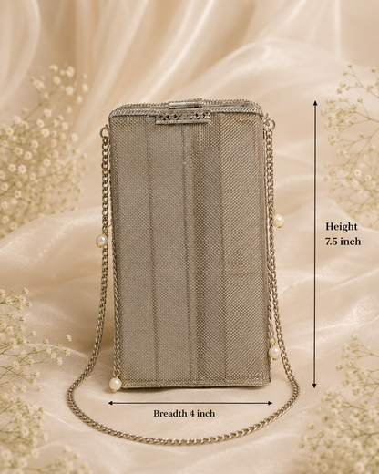 Silver Pearl Bridal [mobile clutch]