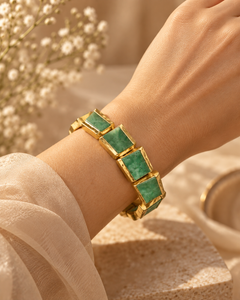 Verdant Gemstone Segment Cuff