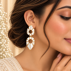 Geometric Mother-of-Pearl Earrings