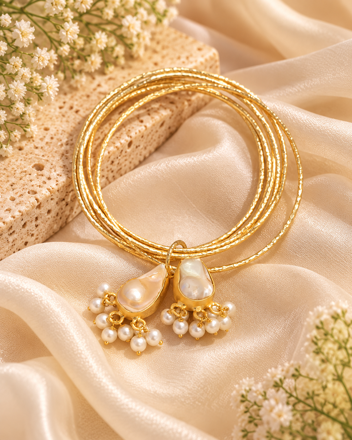 Pearl Charm Bracelet