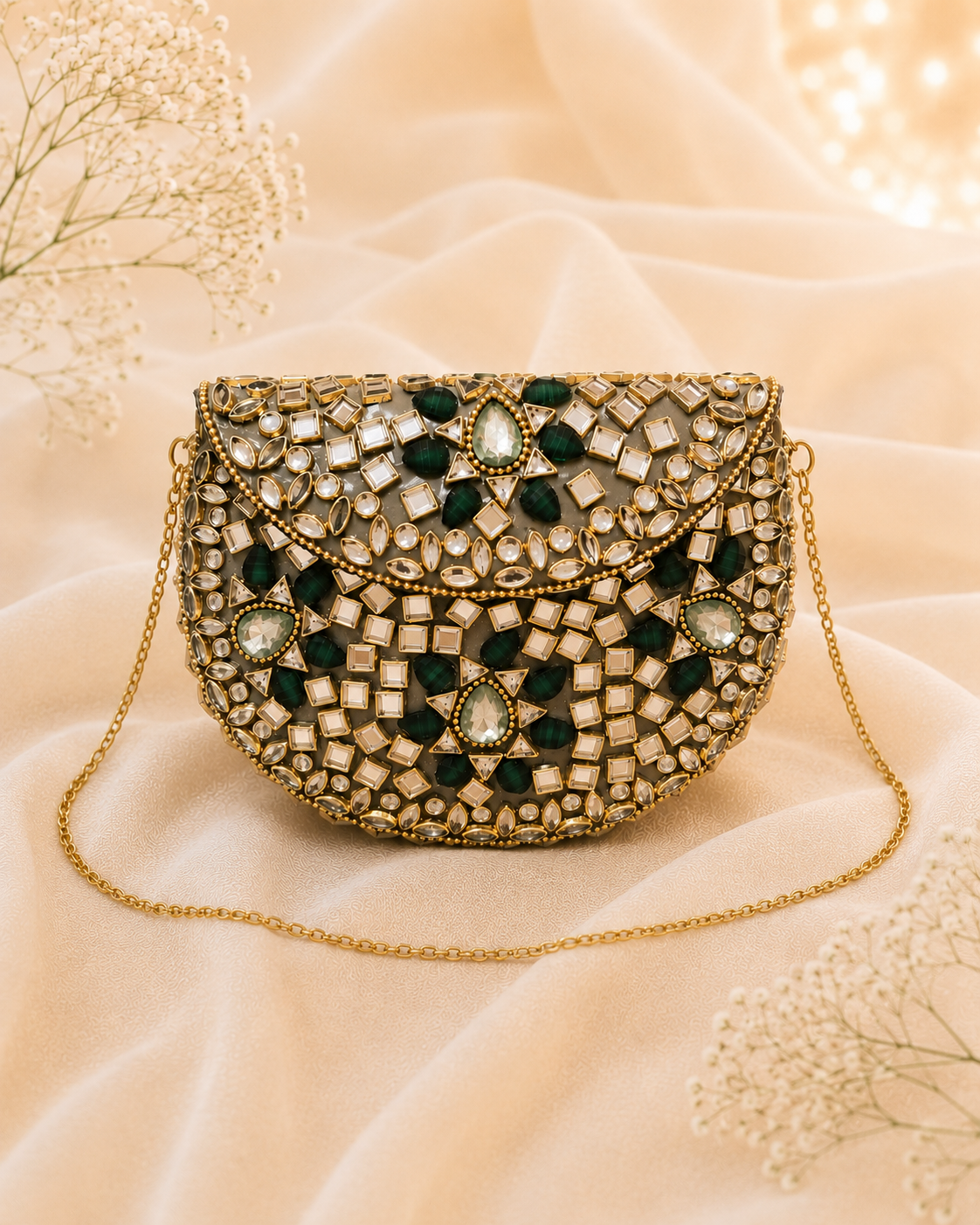 Grey Kundan Luxe [Medium]