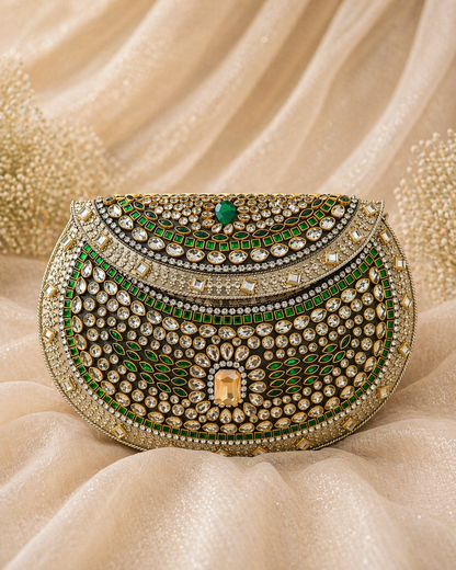 Shehzadi Emerald Arc Clutch (big )