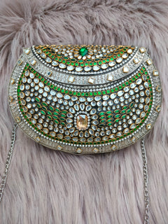 Shehzadi Emerald Arc Clutch (big )