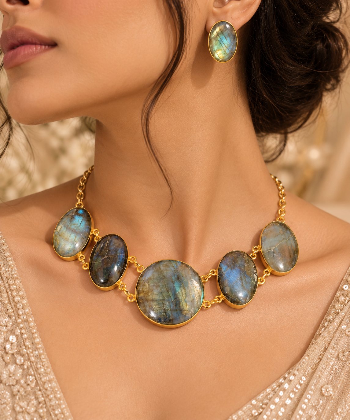 Labradorite Luxe Statement Necklace