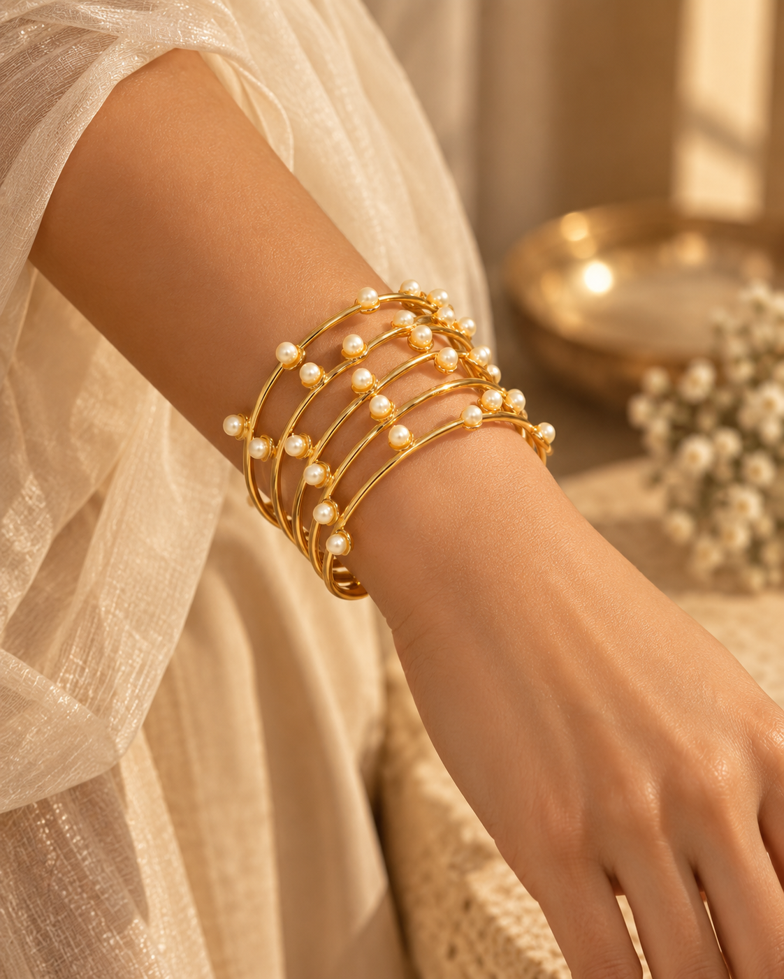 Pearlescent Symphony Cuff