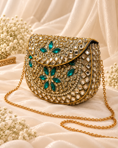 Emerald Élan Luxe Clutch [medium ]