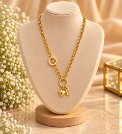 Gold Heart Charm Necklace