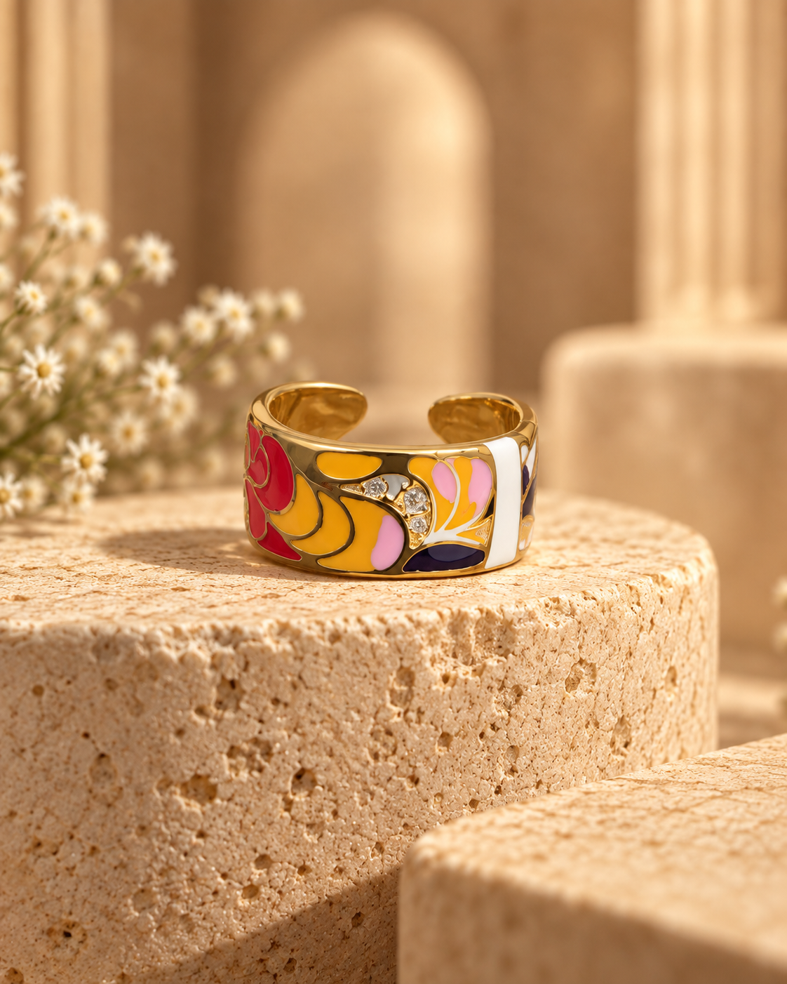 Enamel Statement Ring