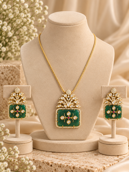 Emerald Royale Kundan Necklace