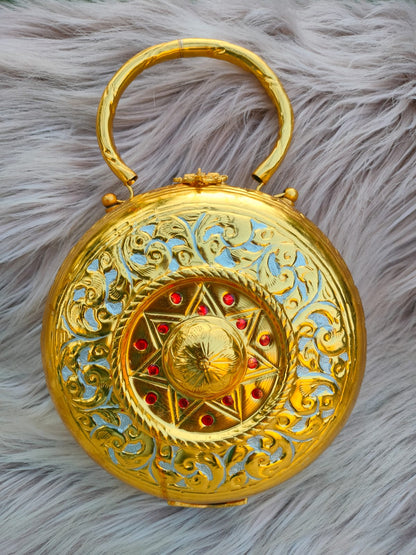 Gold Round Clutch (big)