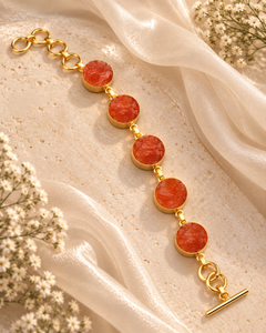 Sunstone Link Bracelet