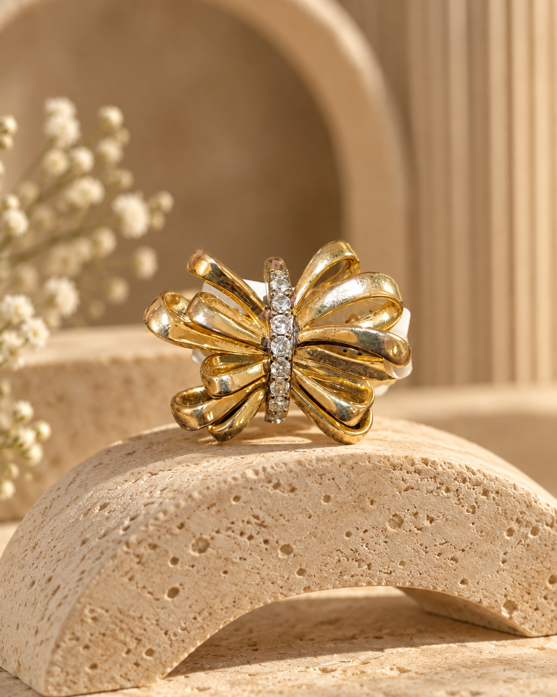 Glistening Bow Ring
