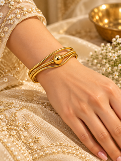 Gold Wire Cuff Bracelet