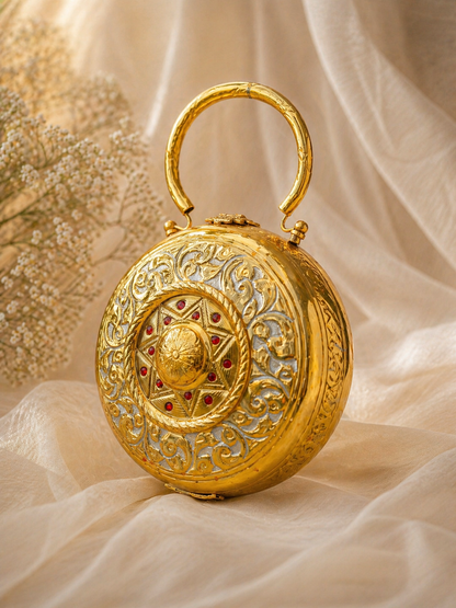 Gold Round Clutch (big)