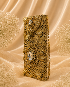 Royal Gold Kundan [mobile clutch]