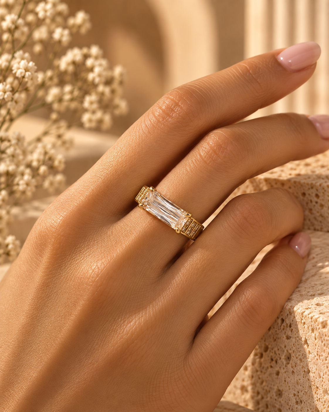 Crystal Baguette Luxe Ring