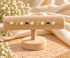 Gold Multicolour Gemstone Bracelet