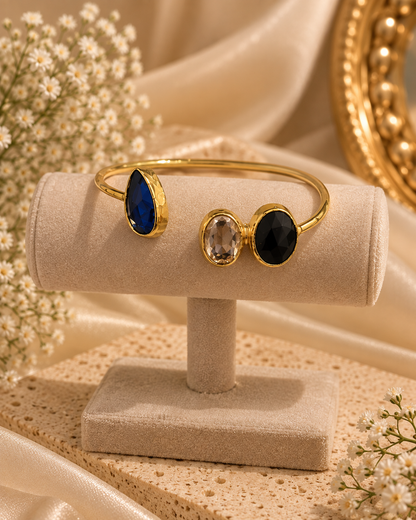 Midnight Luxe Gemstone Cuff