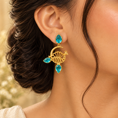 Peacock Moon Magic Earrings