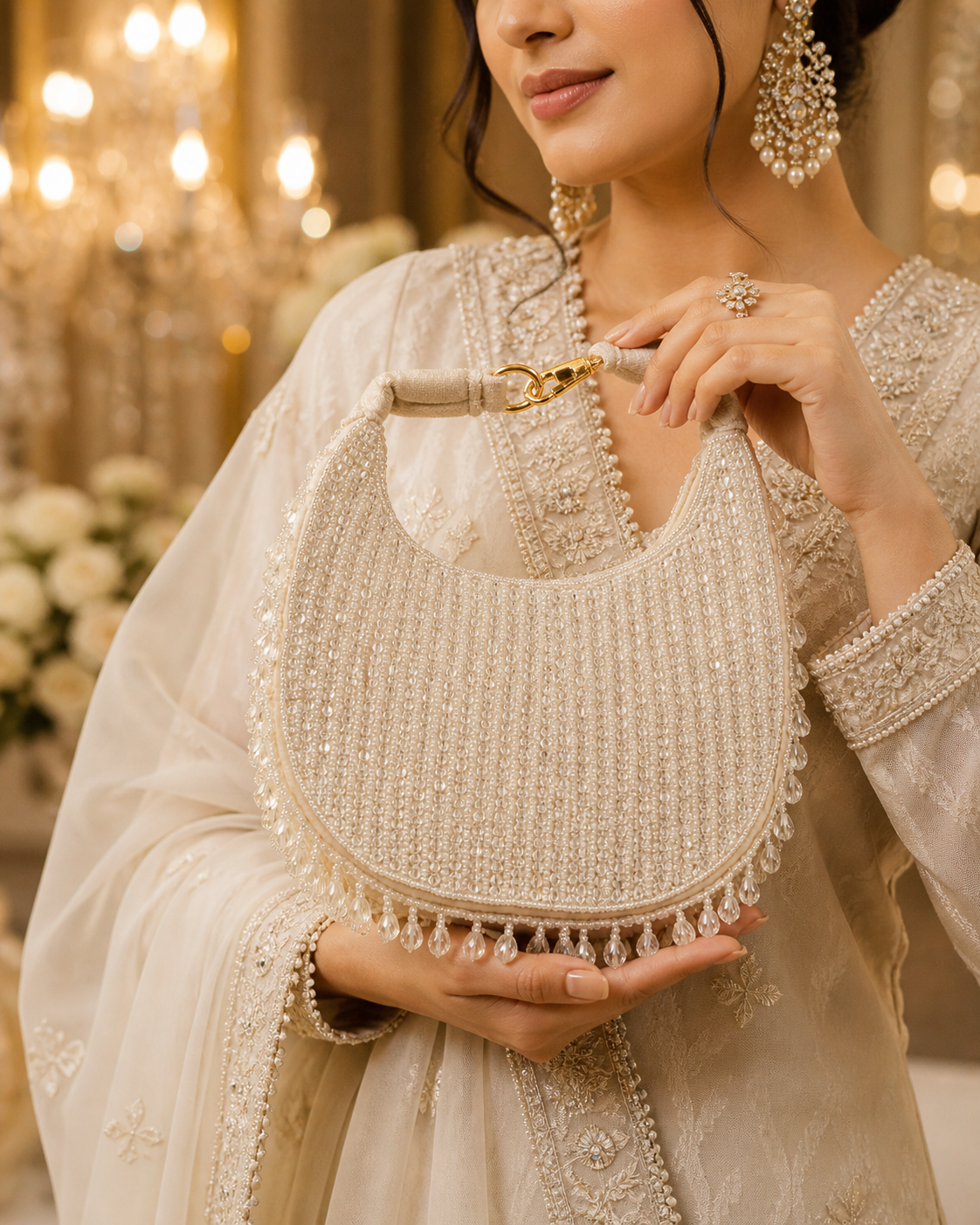 Pearl Beaded Clutch(big)