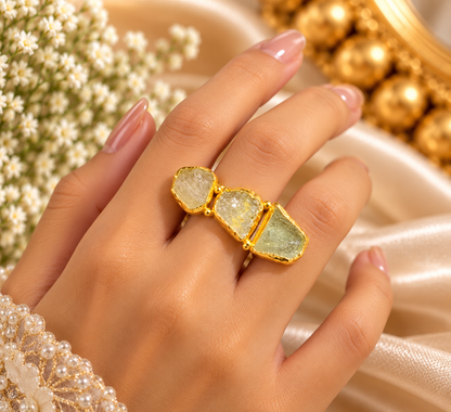 Raw Stone Statement Ring